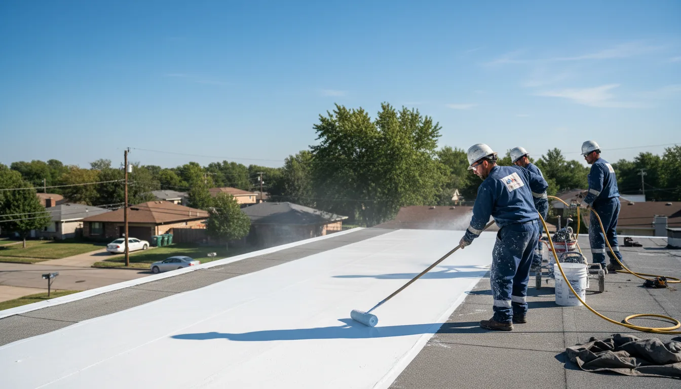 Commercial roof coating in Morley, MI near me
